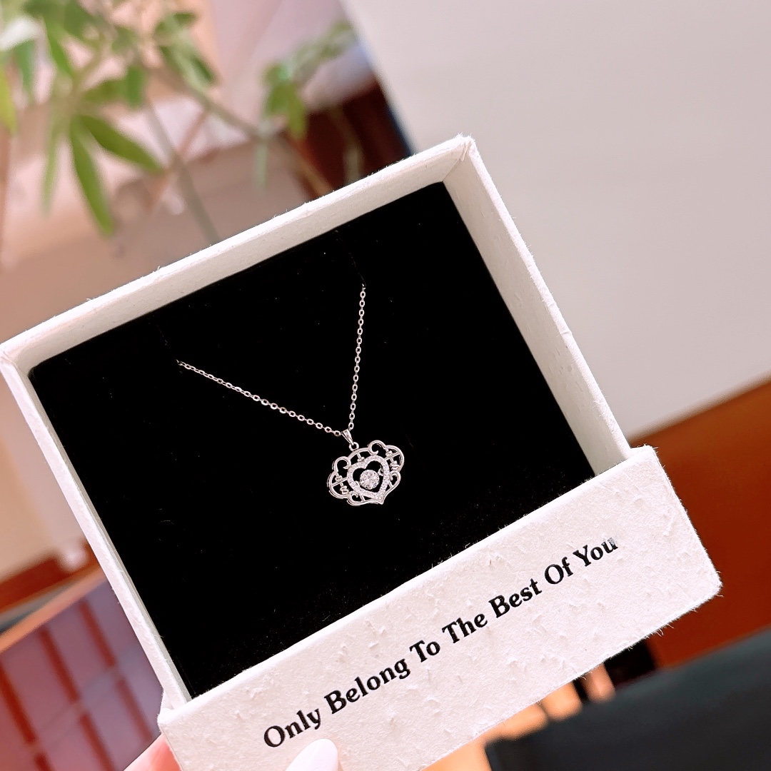 Solid Silver Necklace Unique Wedding Registration Silver