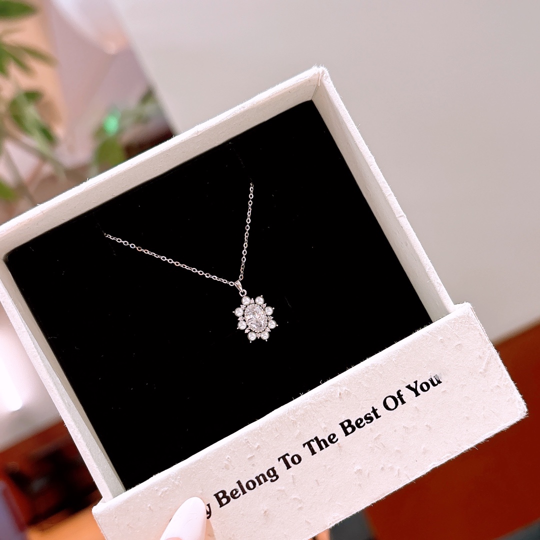 Nickel Free Silver Necklace Cute Office Silver