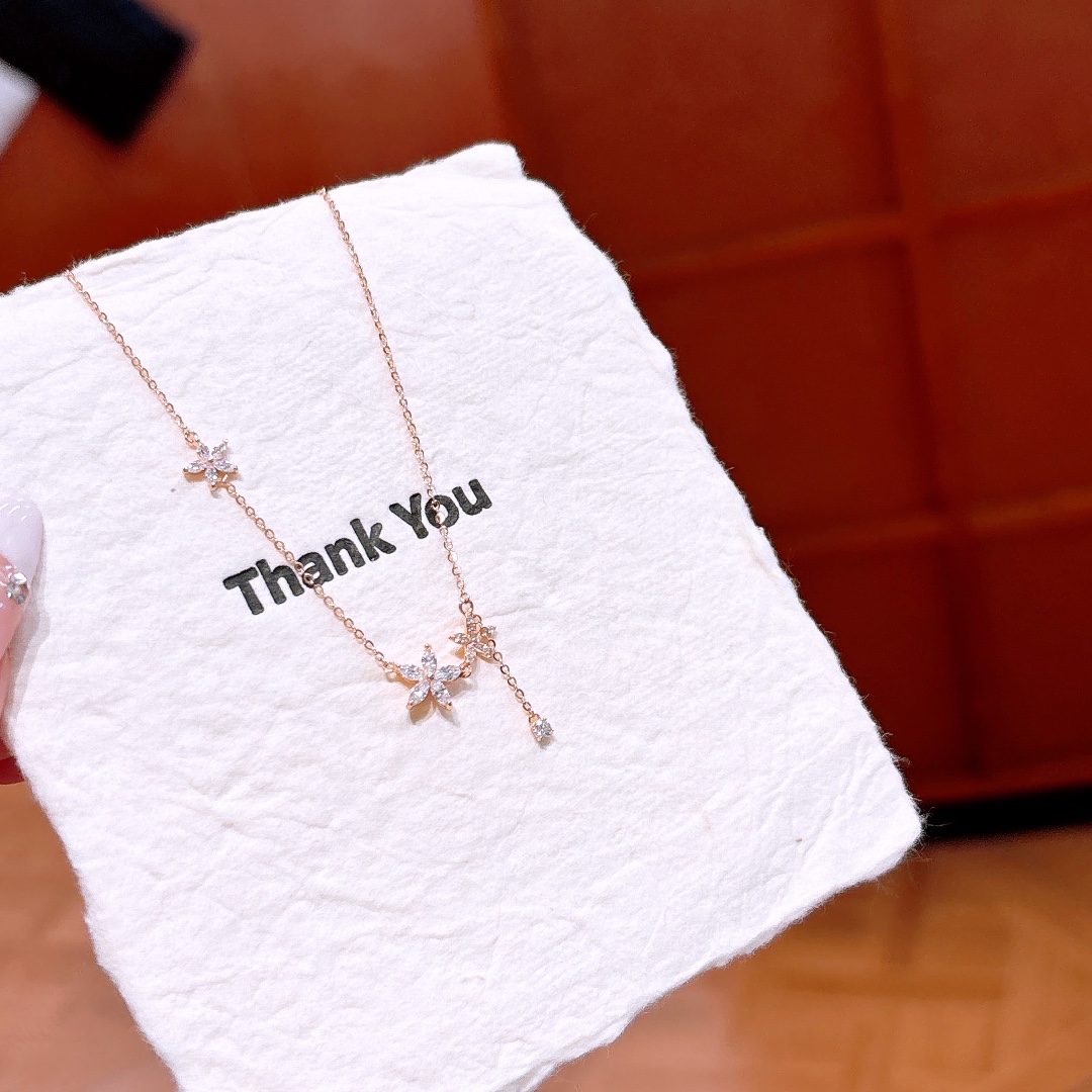 925 Silver Necklace Minimalist Proposal Gold