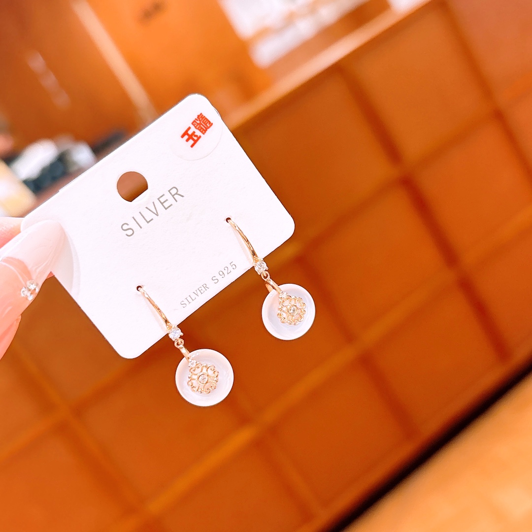 フレンチファインシルバードロップ＆スレッドイヤリングシルバー 先生の日