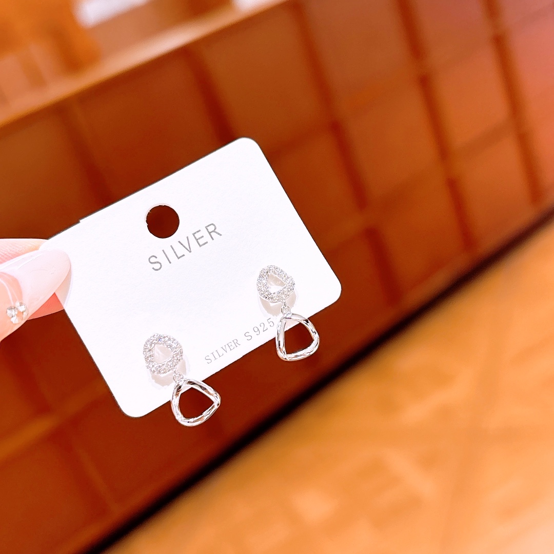 High Polish Silver Earrings Ultra Minimal New Year Silver