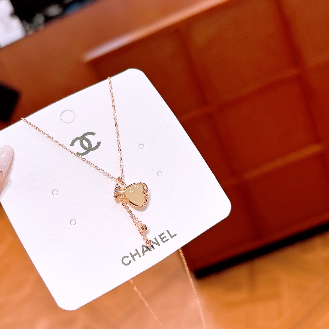 Hypoallergenic Silver Hetian Jade Necklace Korean Style Wedding Silver