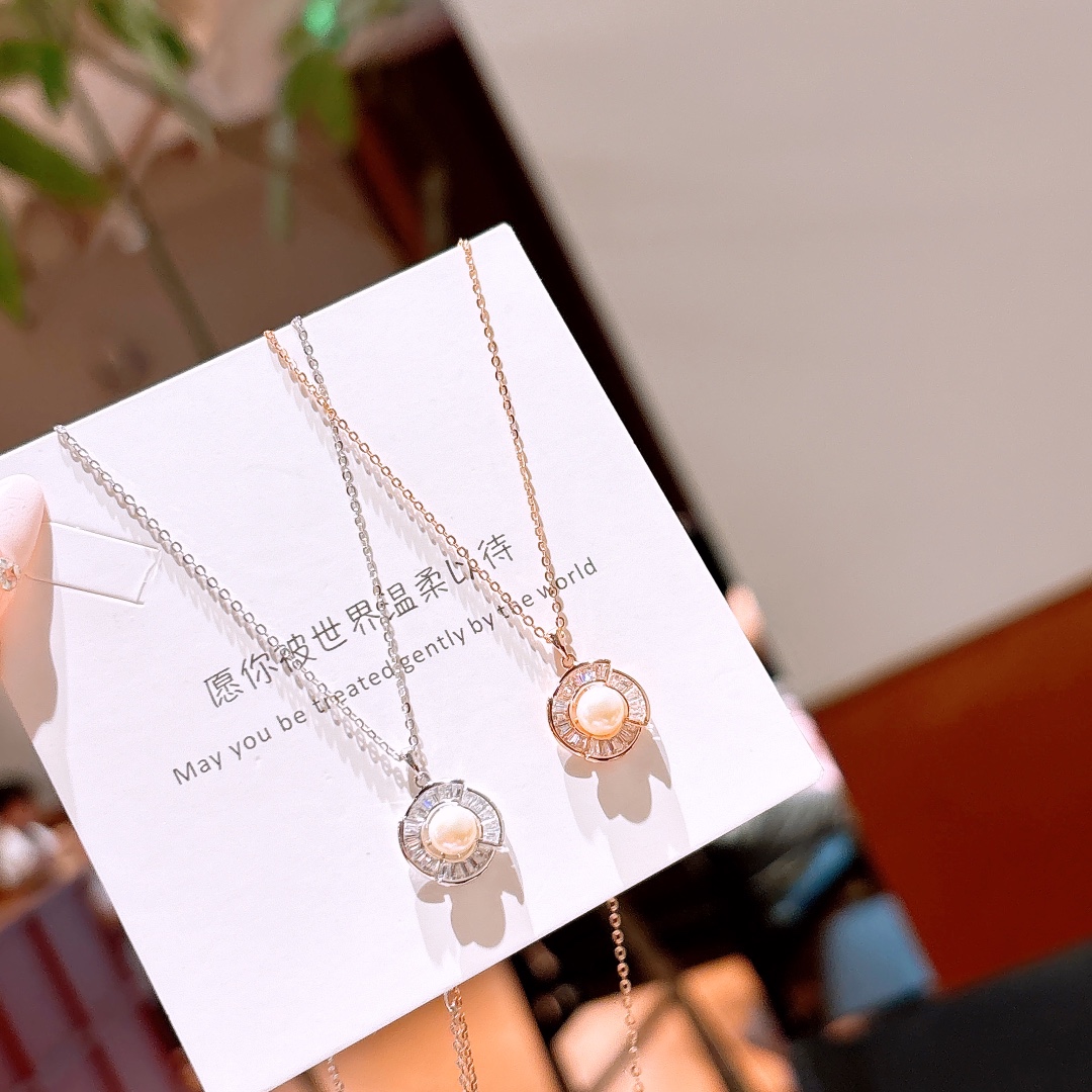 Low Allergy Silver Earrings & Necklace Set Romantic Gift for Her