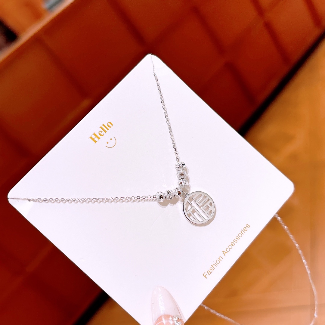 Fine Silver Necklace Lively Mother's Birthday Silver