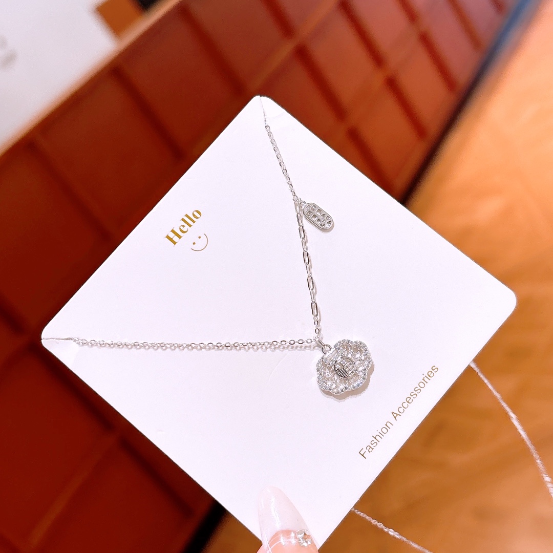 Hypoallergenic Silver Necklace Playful Spring Festival Silver