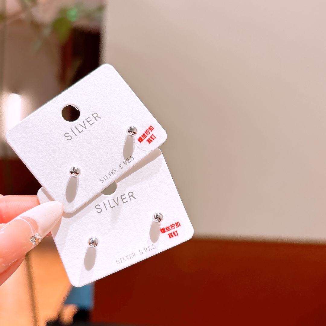 Low Allergy Silver Screw-back Studs Fresh Teacher's Day Silver