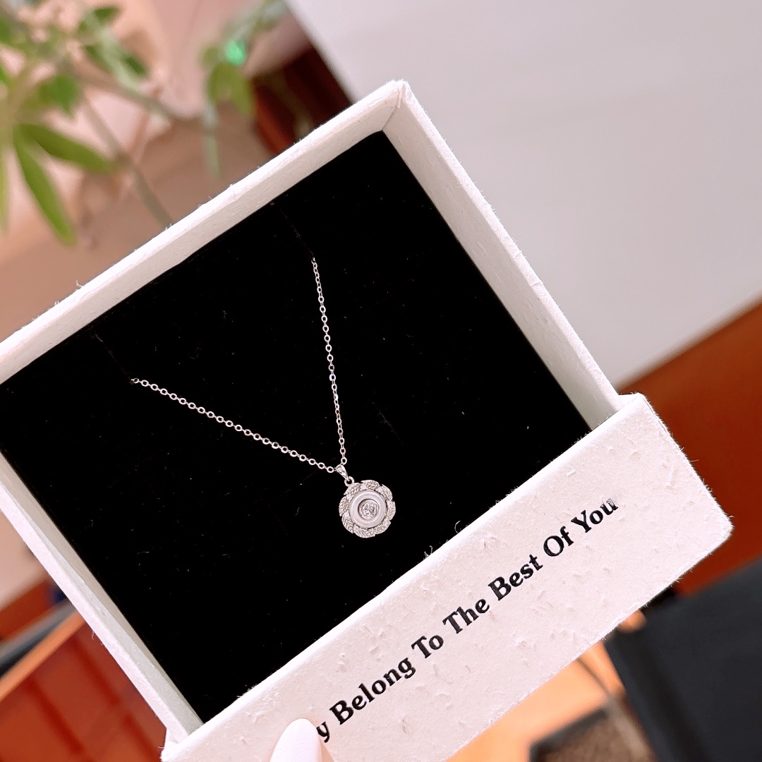 Hypoallergenic Silver Necklace Playful Travel Silver