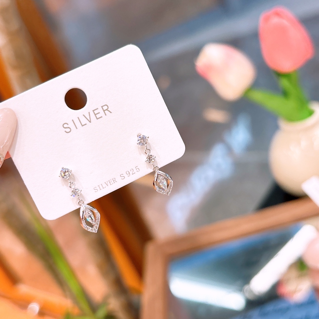 Feinsilber Ohrringe Sanft Geburtstag Silber