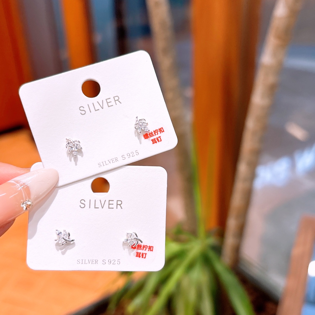 High Polish Silver Screw-back Studs Fashion Self-love Silver