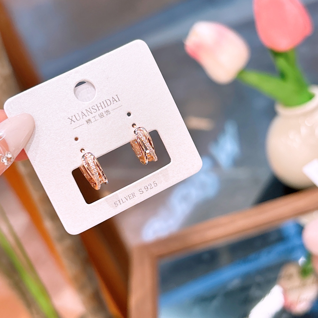 925 Silver Ear Cuffs Lively Father's Day Gold