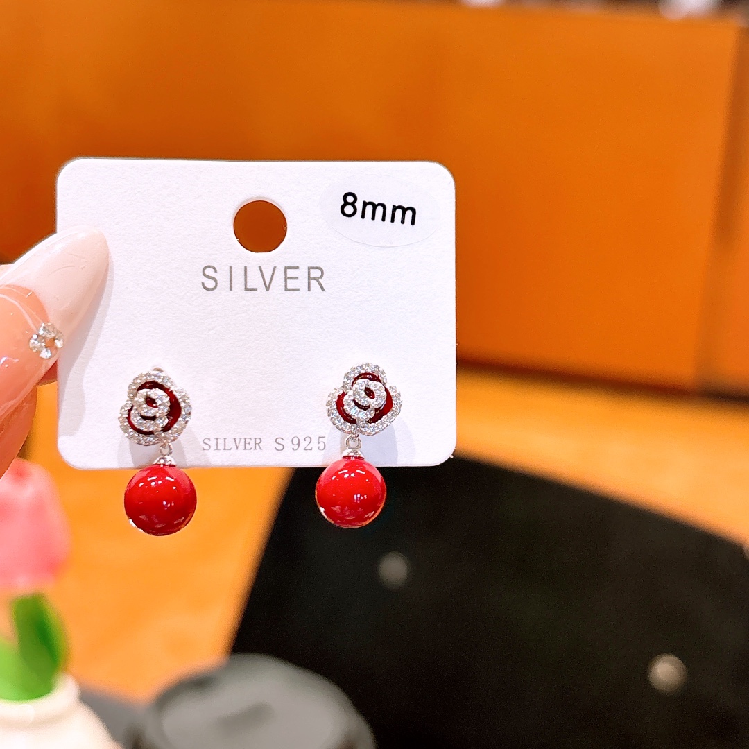 S925 Sterling Silver Earrings Forest Proposal Silver