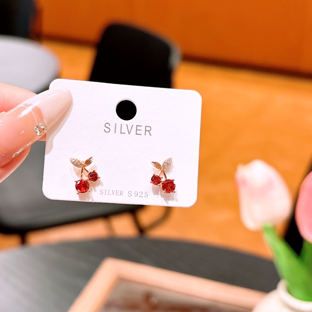 Solid Silver Earrings Dainty Spring Festival Gold