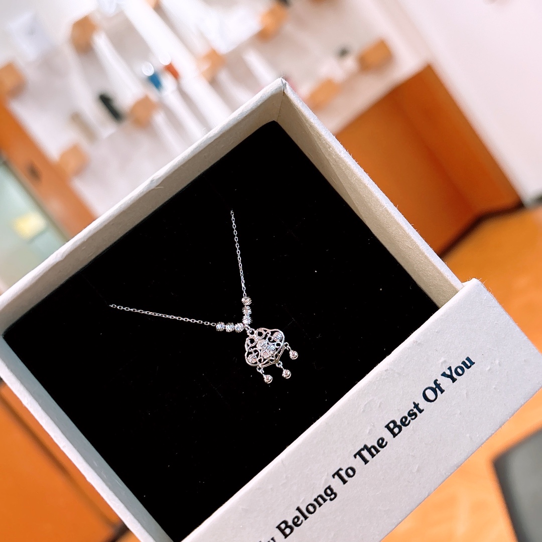 High Polish Silver Necklace Korean Style Banquet Silver