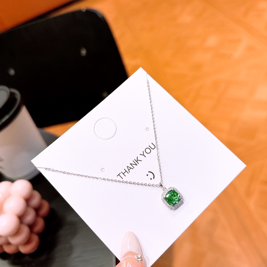 Fine Silver High Carbon Diamond Necklace Fresh Proposal Gold