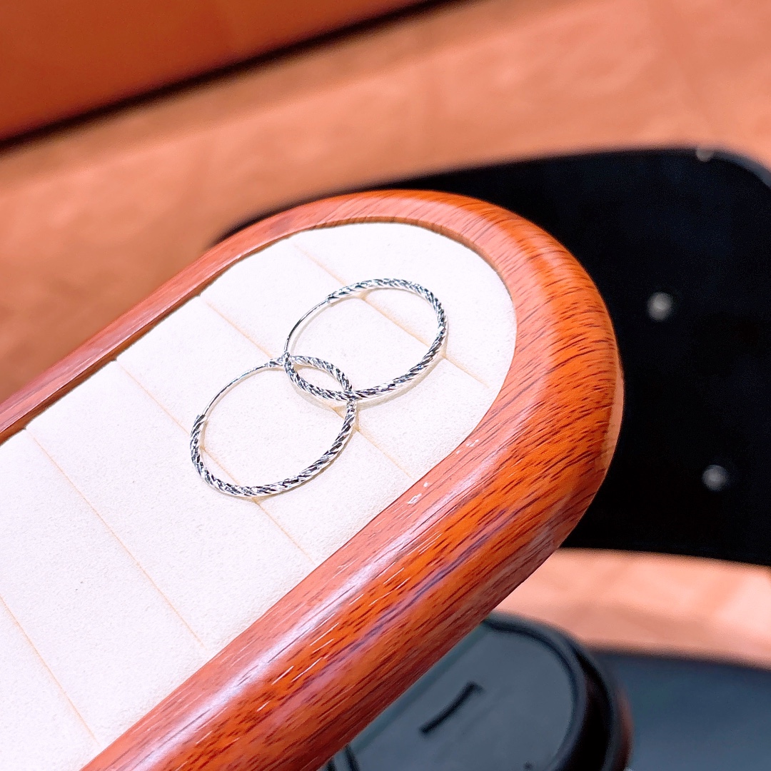 925 Silver Hoop Earrings Korean Style Date Night Gold