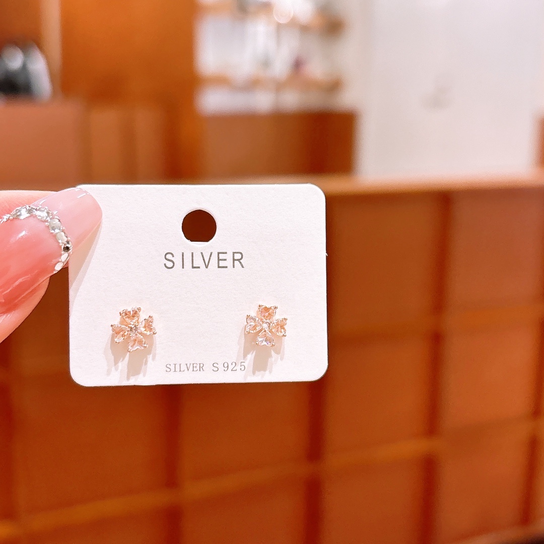 Nickel Free Silver Earrings Korean Style Wedding Favor Silver