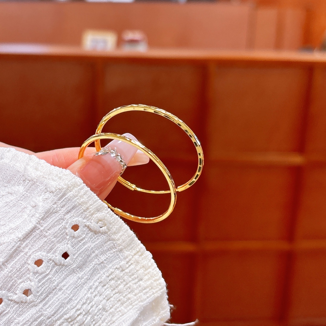 Fine Silver Hoop Earrings Ethereal Self-love Gold