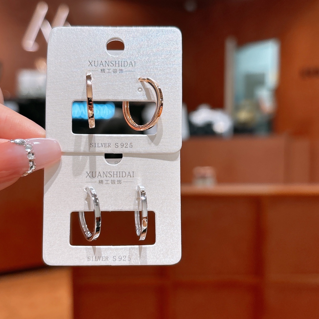 Nickel Free Silver Hoop Earrings Soft Housewarming Silver