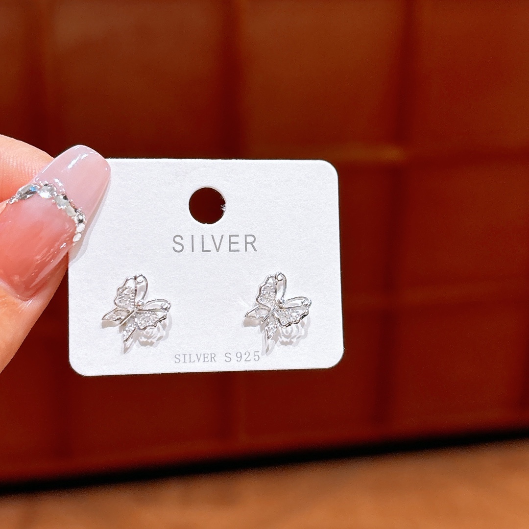 Nickel Free Silver Earrings Ins Style Everyday Wear Gold