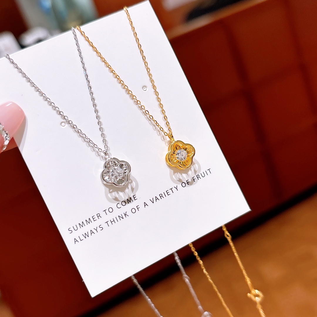 ミニマル純銀ネックレスゴールド クリスマス