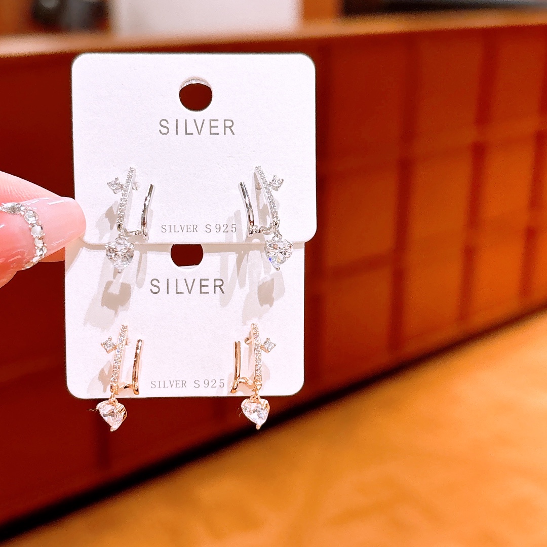 Hypoallergenic Silver Earrings Cute Everyday Wear Gold