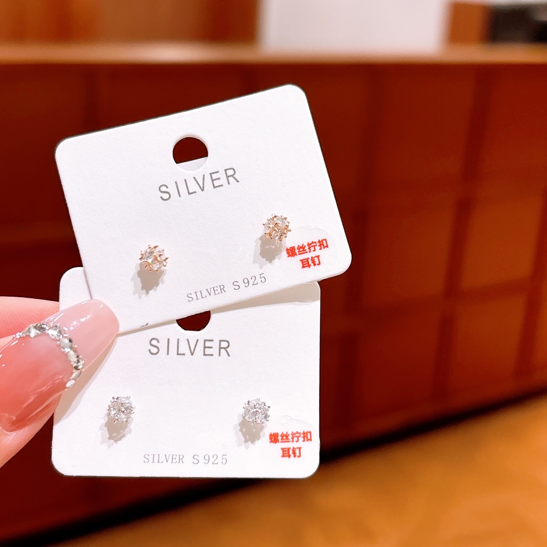 Hypoallergenic Silver Screw-back Studs Intellectual Confession Silver