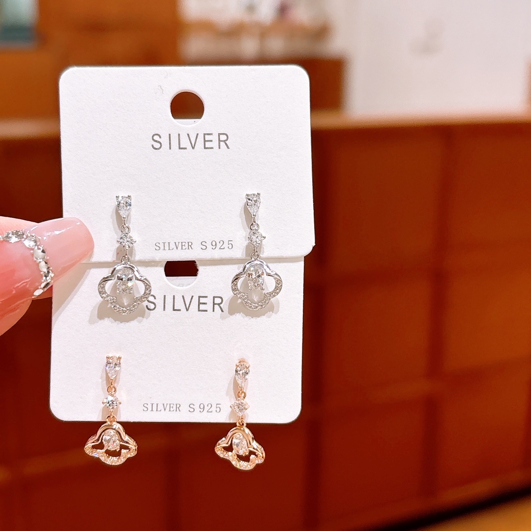 High Polish Silver Earrings Sweet Travel Silver