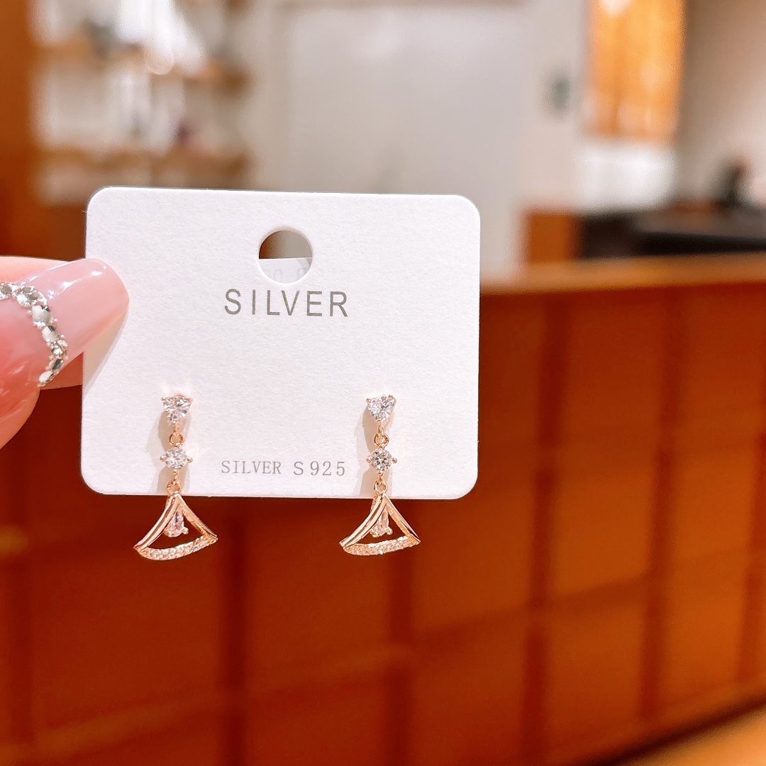 S925 Sterling Silver Earrings Delicate Bestie Gift Silver