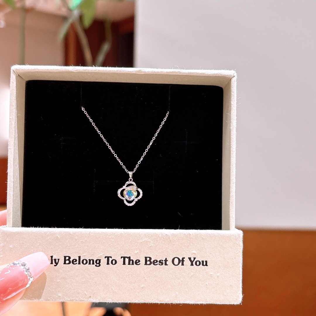 ラグジュアリーニッケル無添加銀ネックレスゴールド 年次パーティー