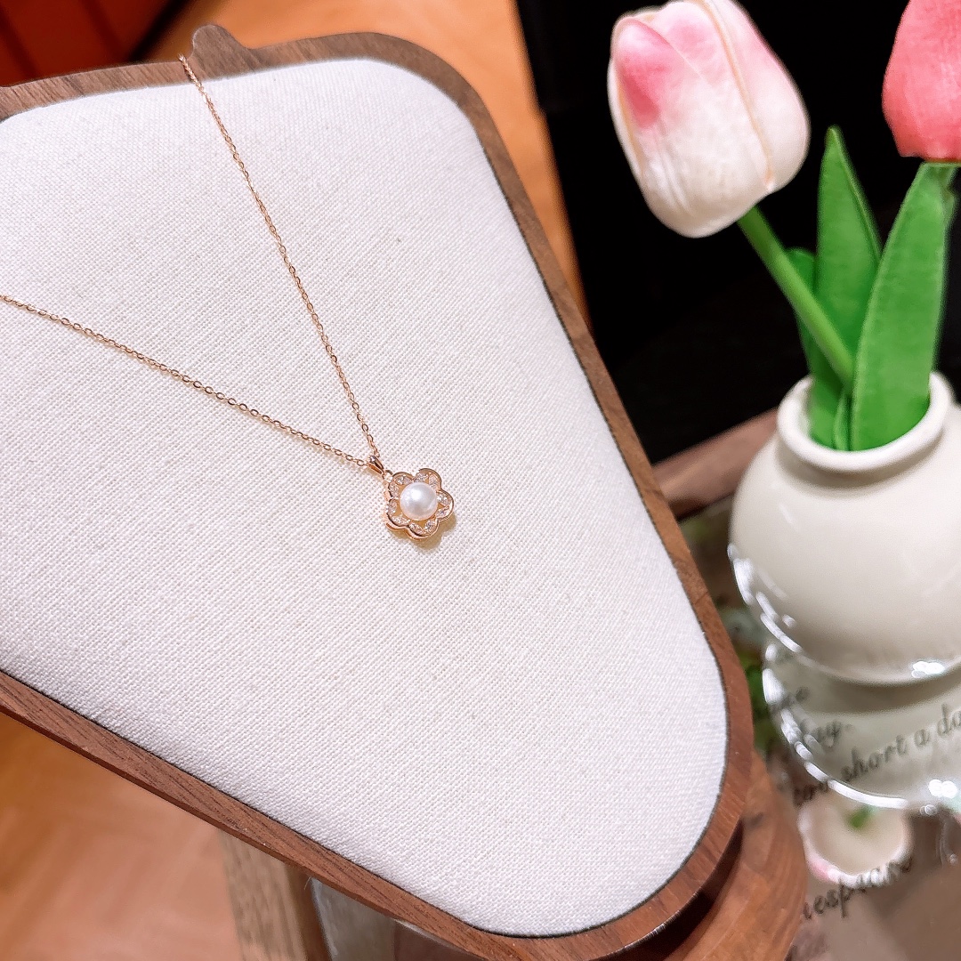 Solid Silver Necklace French Office Gold