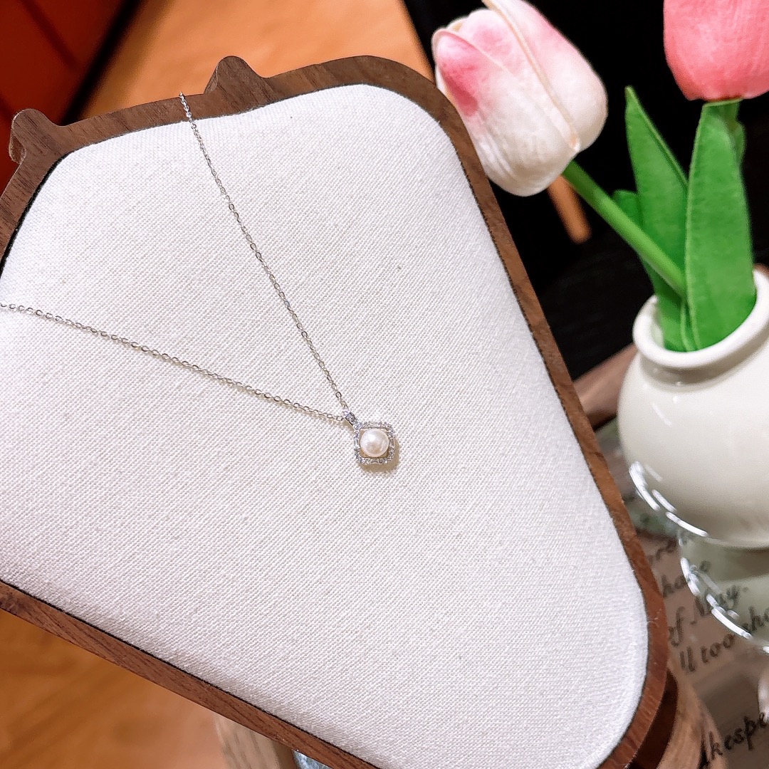 S925 Sterling Silver Necklace Fresh Wedding Registration Gold