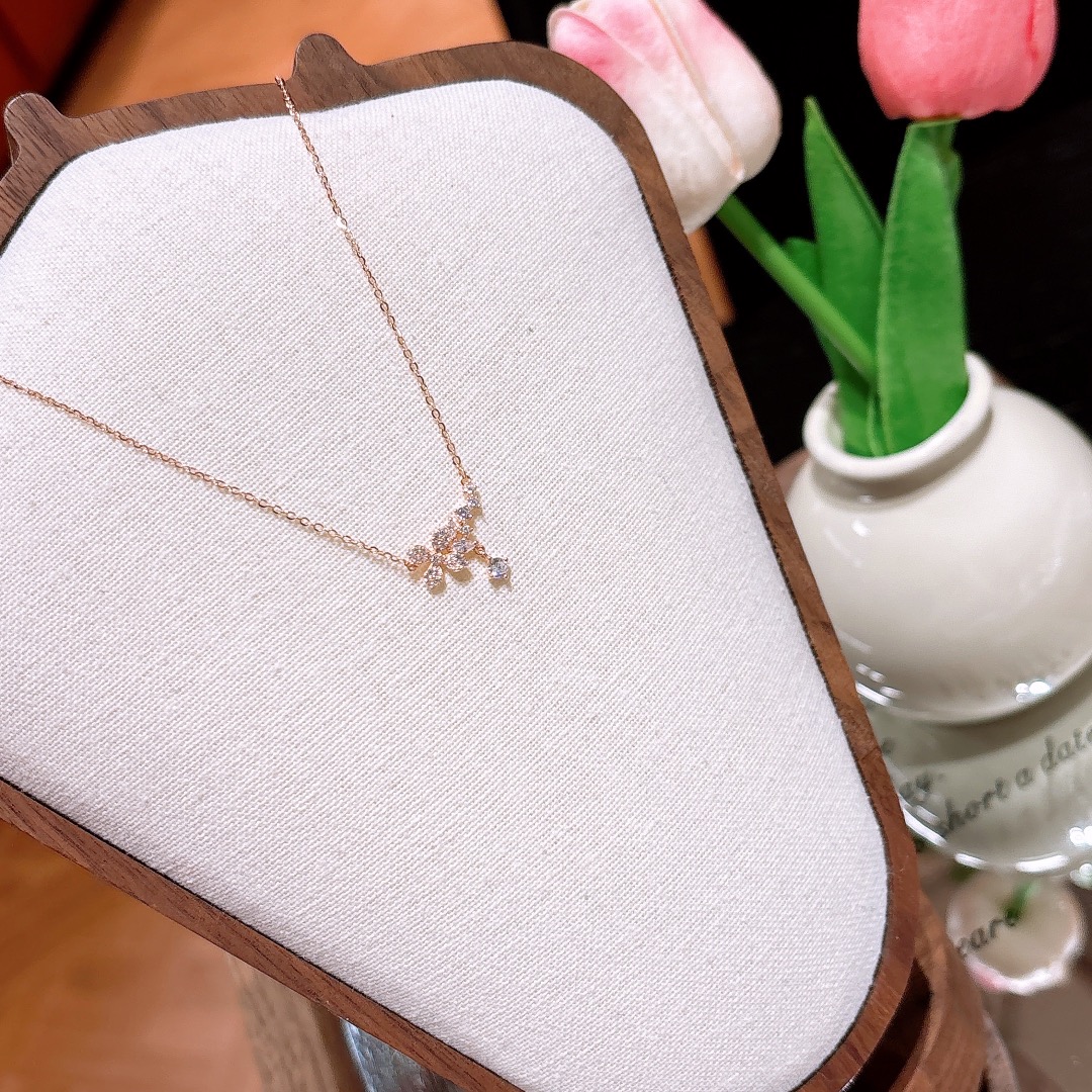 韓国風純銀ネックレスゴールド デート