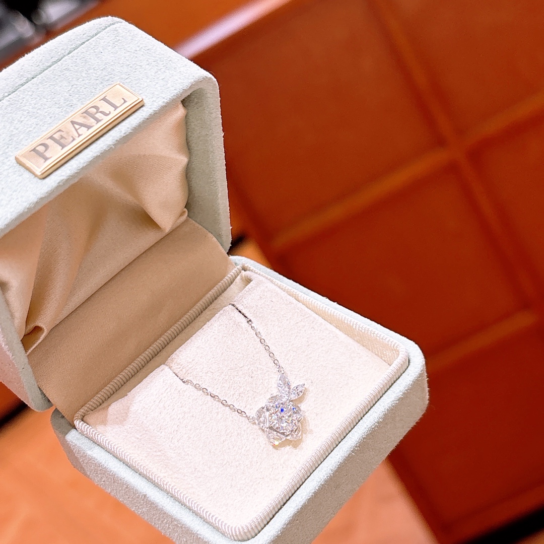 Nickel Free Silver Moissanite Necklace Forest Anniversary Gold