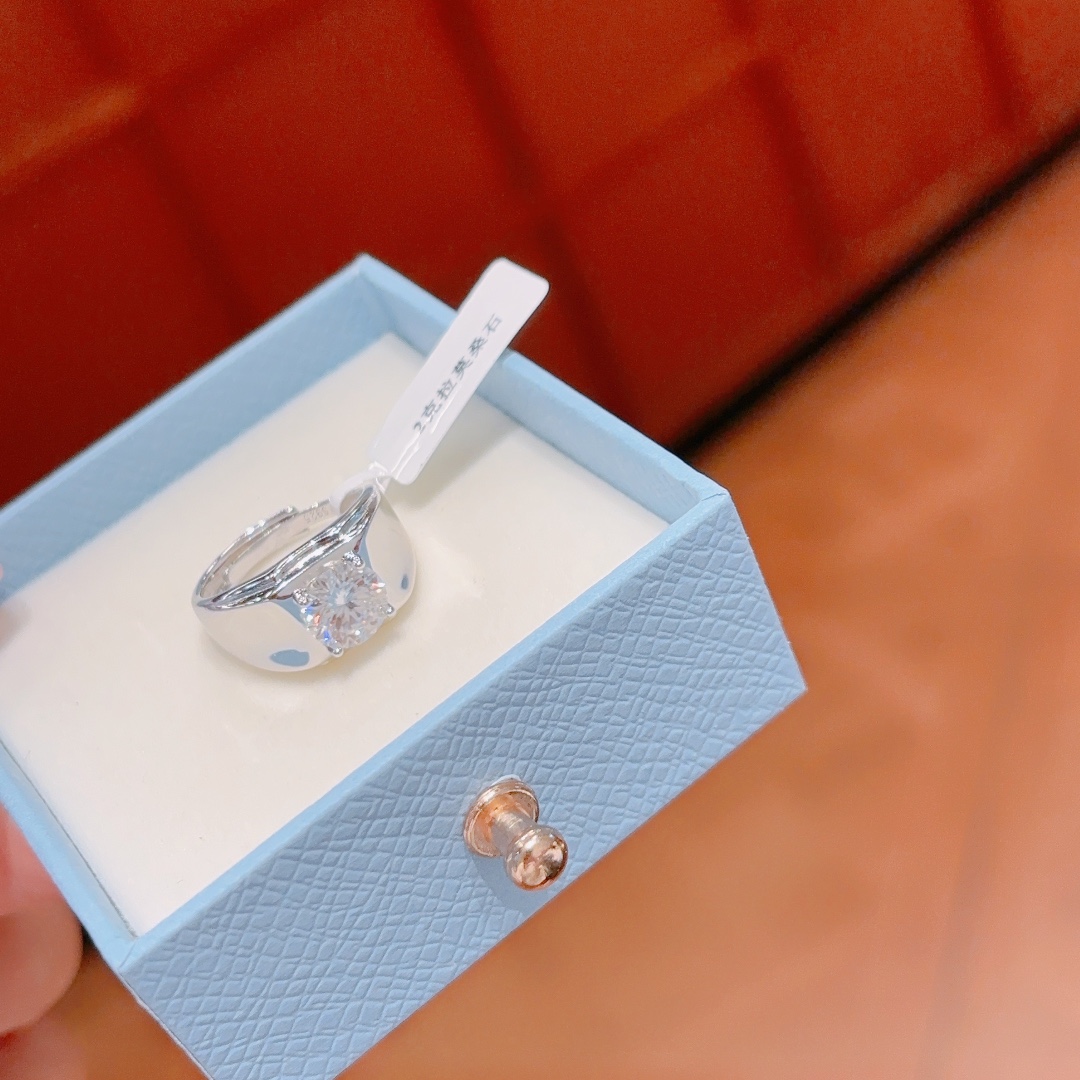 Nickel Free Silver Men's Moissanite Ring Cute Gift for Her Gold