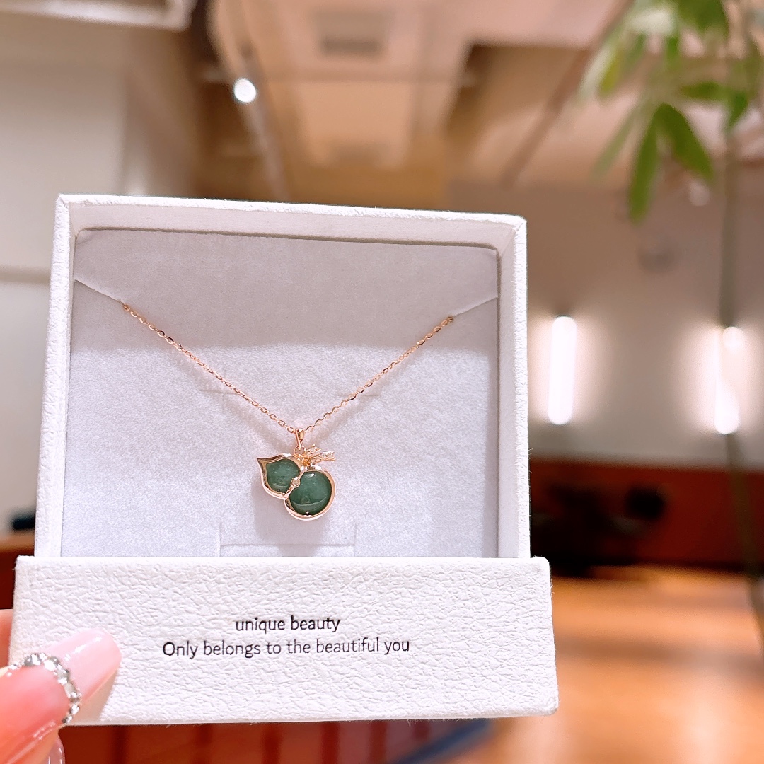 Low Allergy Silver Jadeite Necklace Dainty Graduation Gold