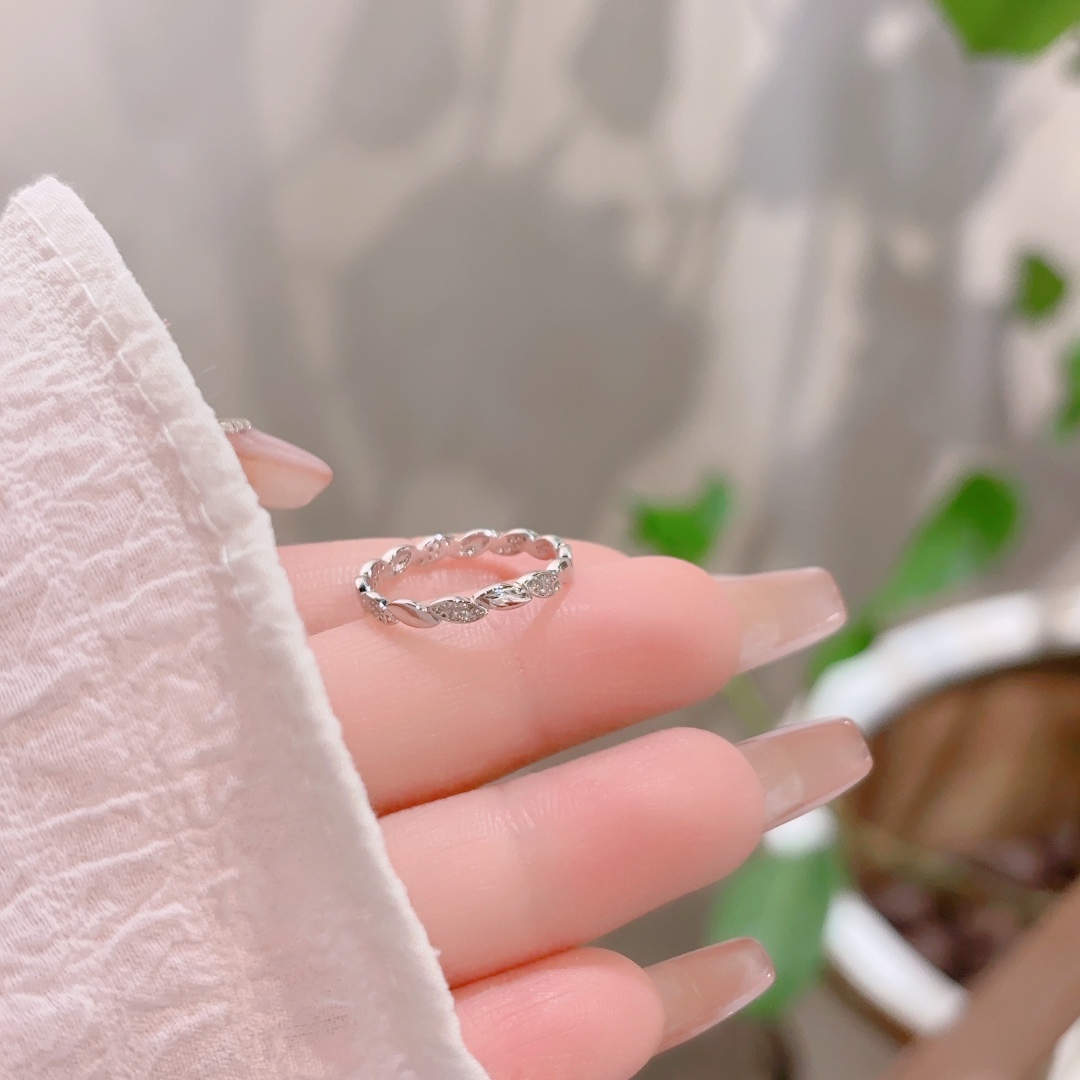 インスタ風S925スターリングシルバーリングゴールド 通勤