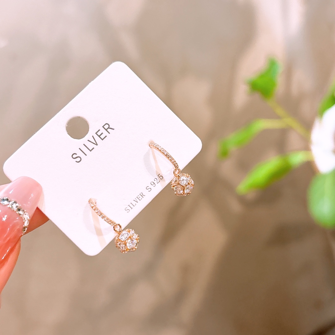 Low Allergy Silver Drop & Thread Earrings Lively Office Silver