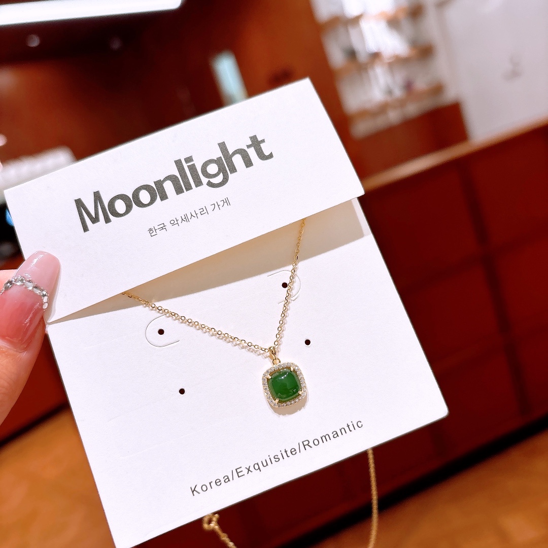 High Polish Silver Jasper Necklace Fashion Confession Gold