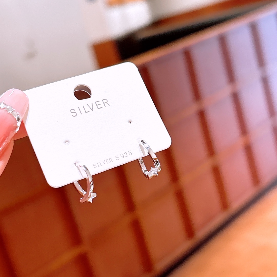 Hypoallergenic Silver Ear Cuffs Korean Style Self-love Gold