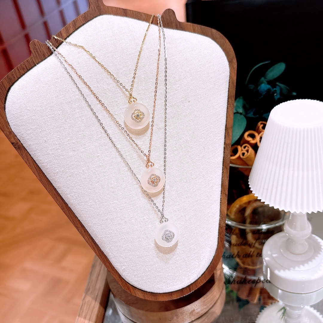 S925 Sterling Silver Necklace Elegant Mother's Day Gold