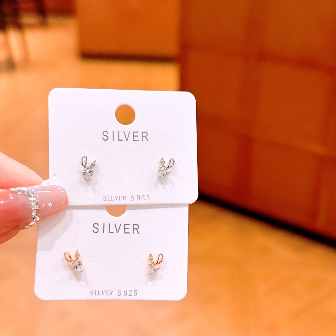 Solid Silver Earrings Ultra Minimal Mother's Birthday Gold