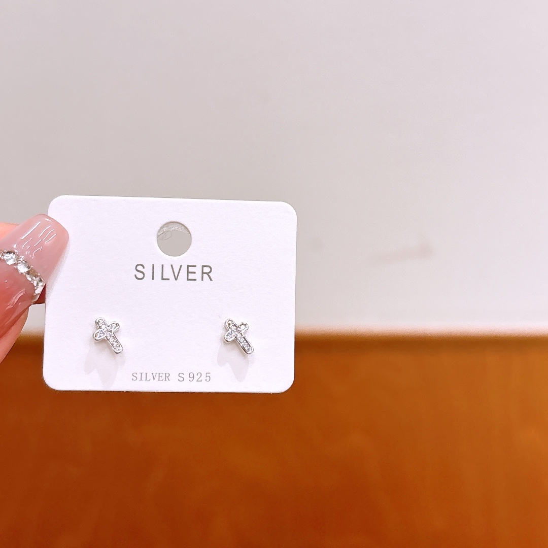 Hypoallergenes Silber Ohrringe Intellektuell Verabredung Silber