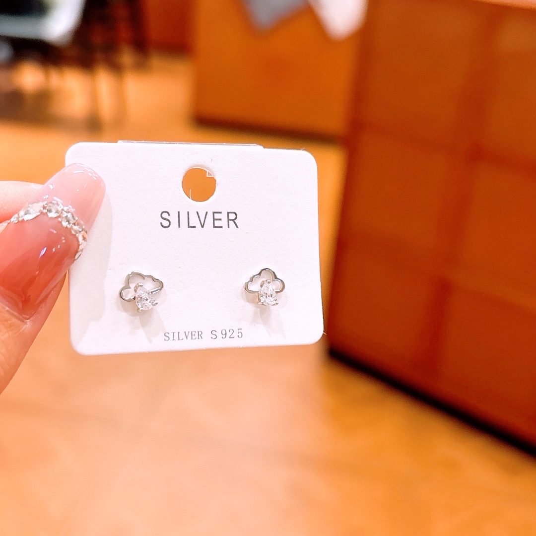 Low Allergy Silver Earrings Cute Travel Silver