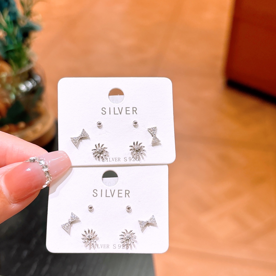 Low Allergy Silver Earrings Ins Style Confession Gold