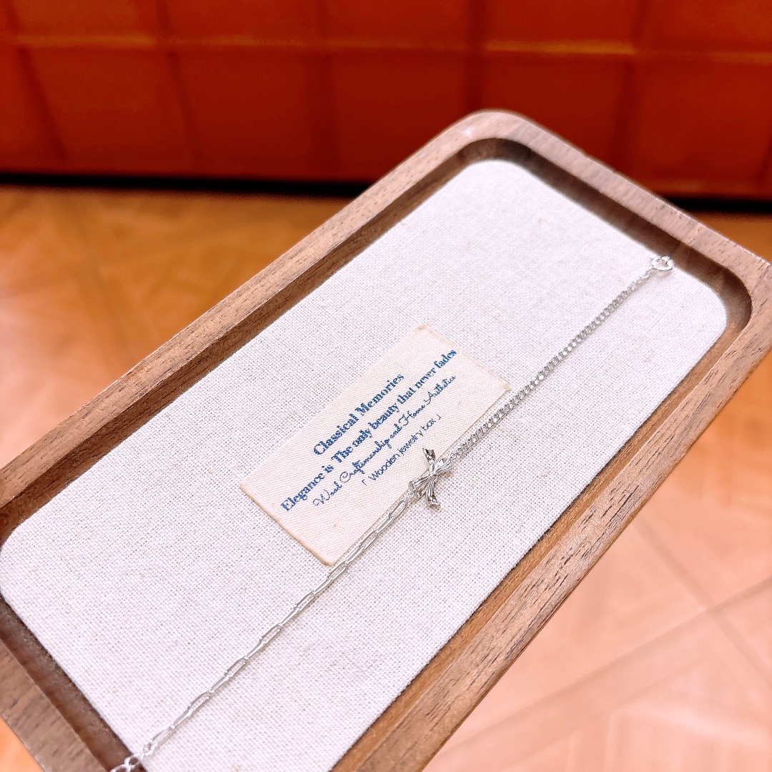 ガーリーニッケル無添加銀ブレスレットシルバー 婚約