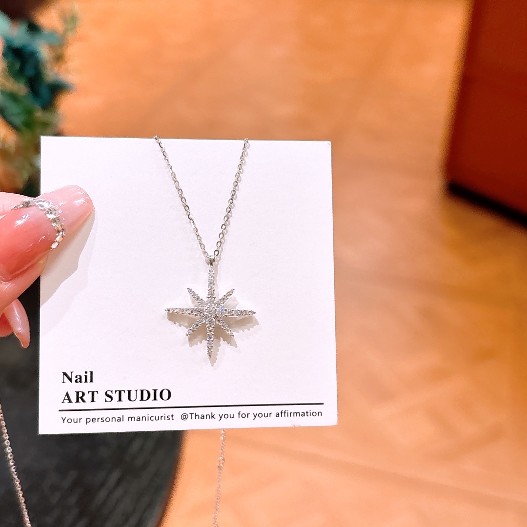 Solid Silver Moissanite Necklace Premium Self-love Silver