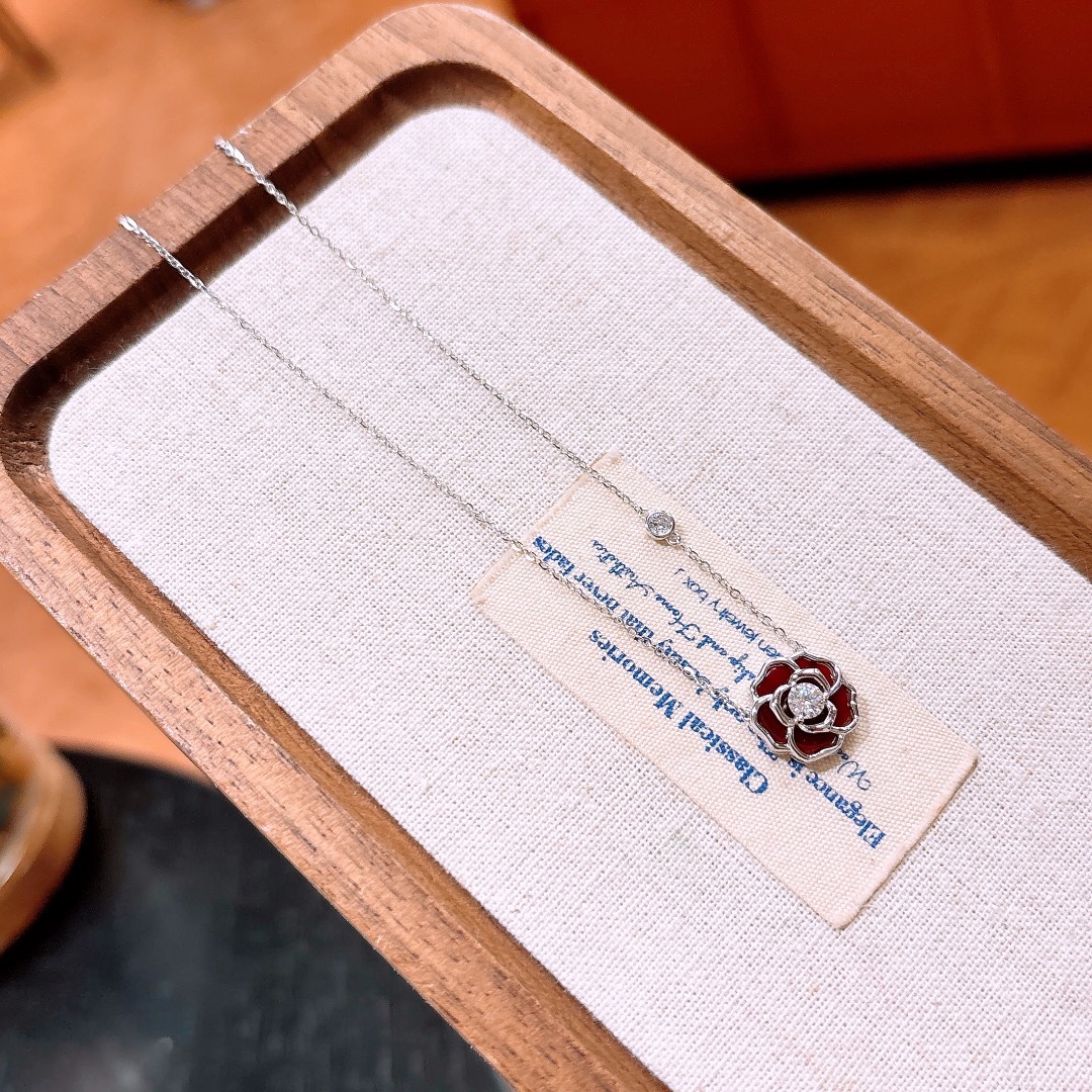 925 Silver Moissanite Necklace Light Luxury Father's Day Silver