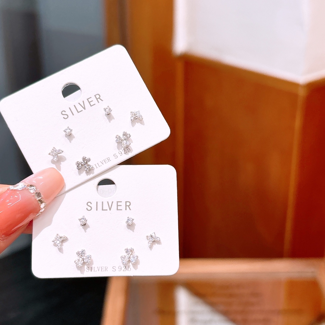 Solid Silver Earrings Playful New Year Gold