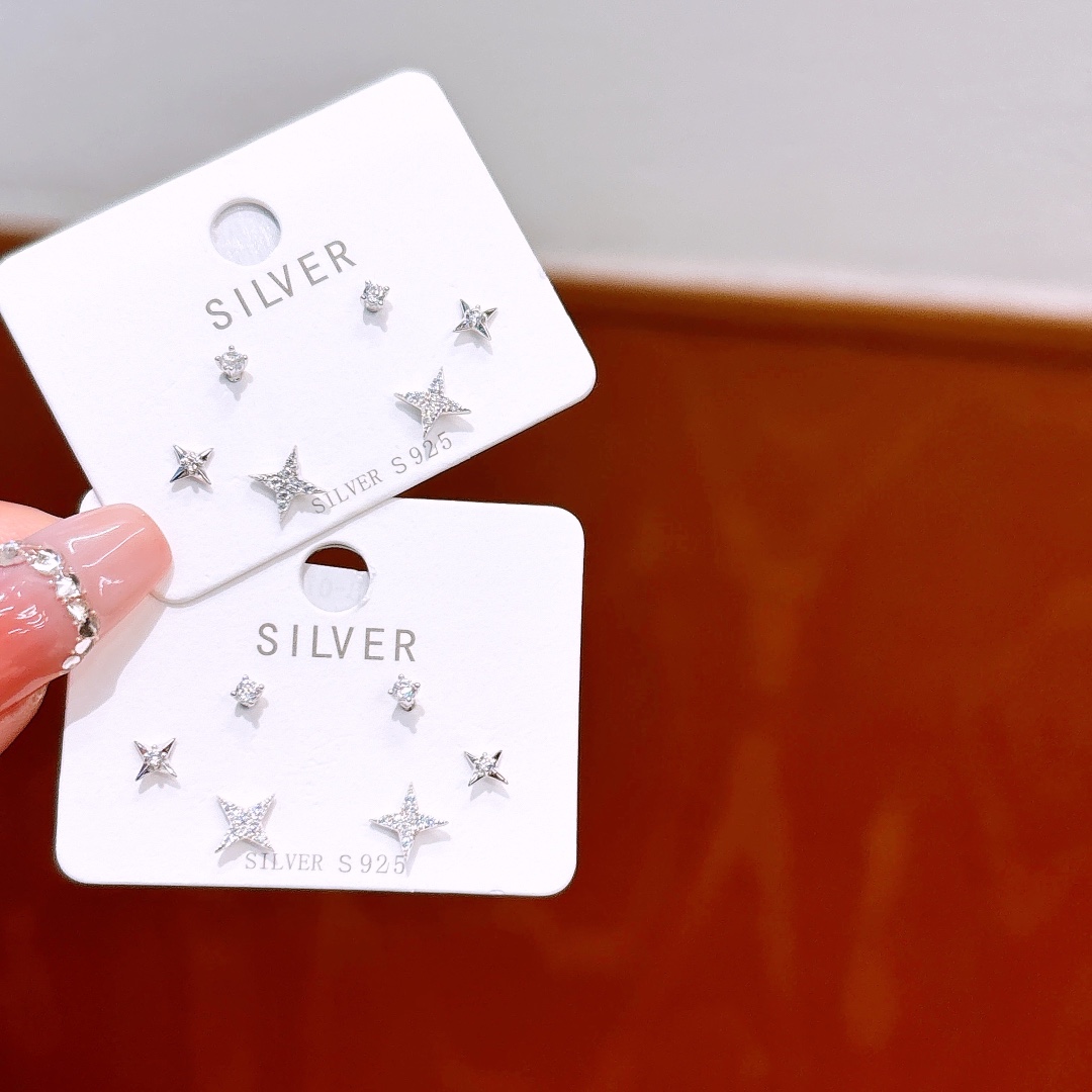 Nickel Free Silver Earrings Korean Style Bestie Gift Gold