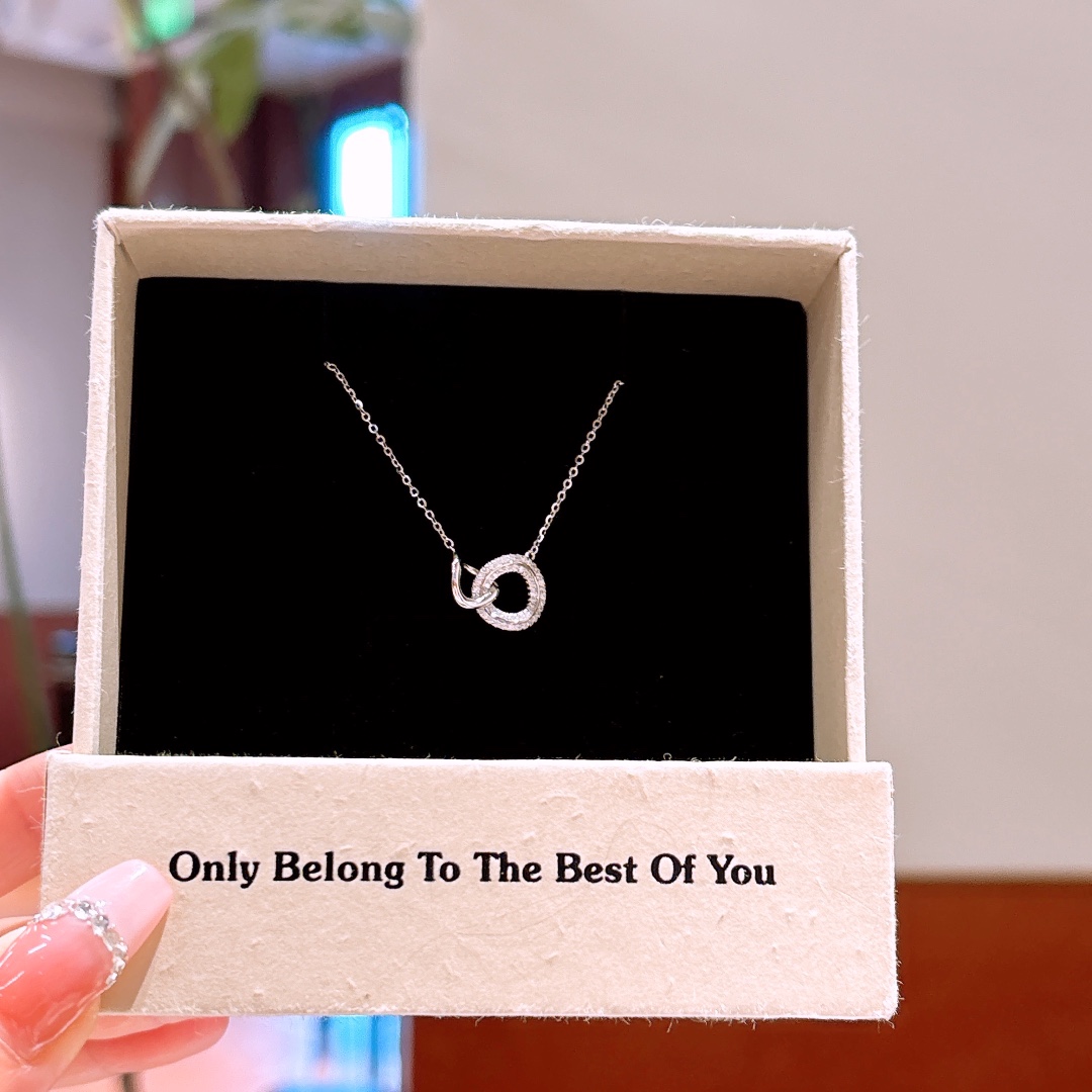 韓国風S925スターリングシルバーネックレスゴールド ウェディング